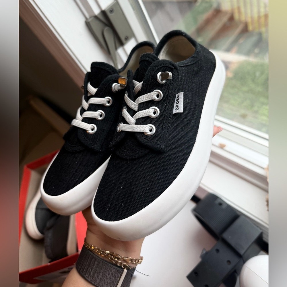 Vans Black Canvas Sneakers with White Accents